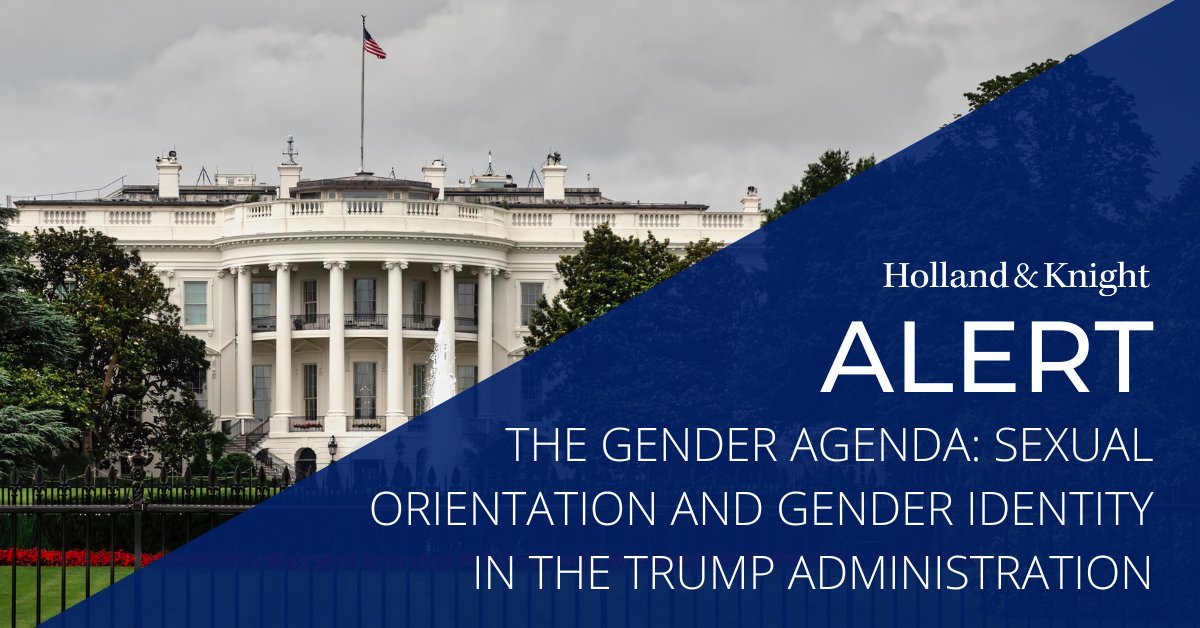 Holland_Knight's tweet image. During his first days in office, President Trump issued multiple #executiveorders related to sex and gender identity in the federal government and women's sports. The orders explicitly declare that the government will only recognize two sexes: male and female. Although several