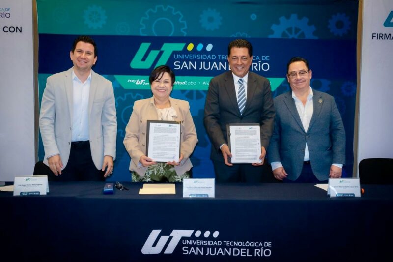 nexoinfoQro's tweet photo. La Secretaría de Salud de Querétaro y la Universidad Tecnológica de San Juan del Río firmaron un convenio para fortalecer la formación de profesionales de la salud y promover proyectos de innovación. #SESEQ #UTSanJuan #InnovaciónSalud #Educación https://t.co/C23zaiPGzE