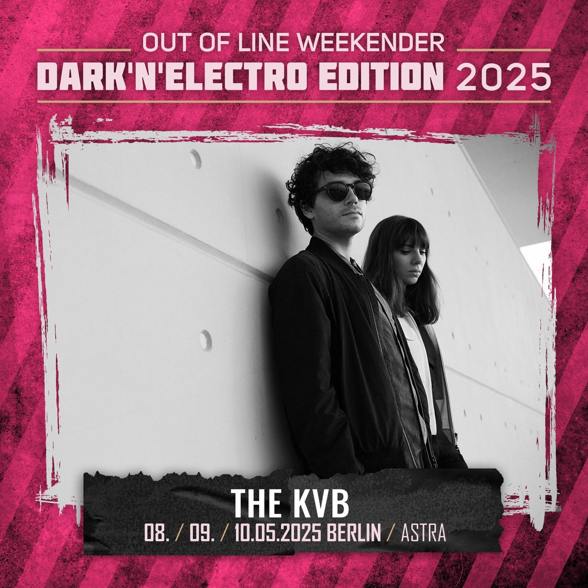 We're stoked to have The KVB onboard for this years' Out Of Line Weekender Berlin as their exclusive Germany show in 2025 🖤

Join us on May 9th at Astra Kulturhaus Berlin 

🔗 Grab your tickets now: weekender.lnk.to/2025