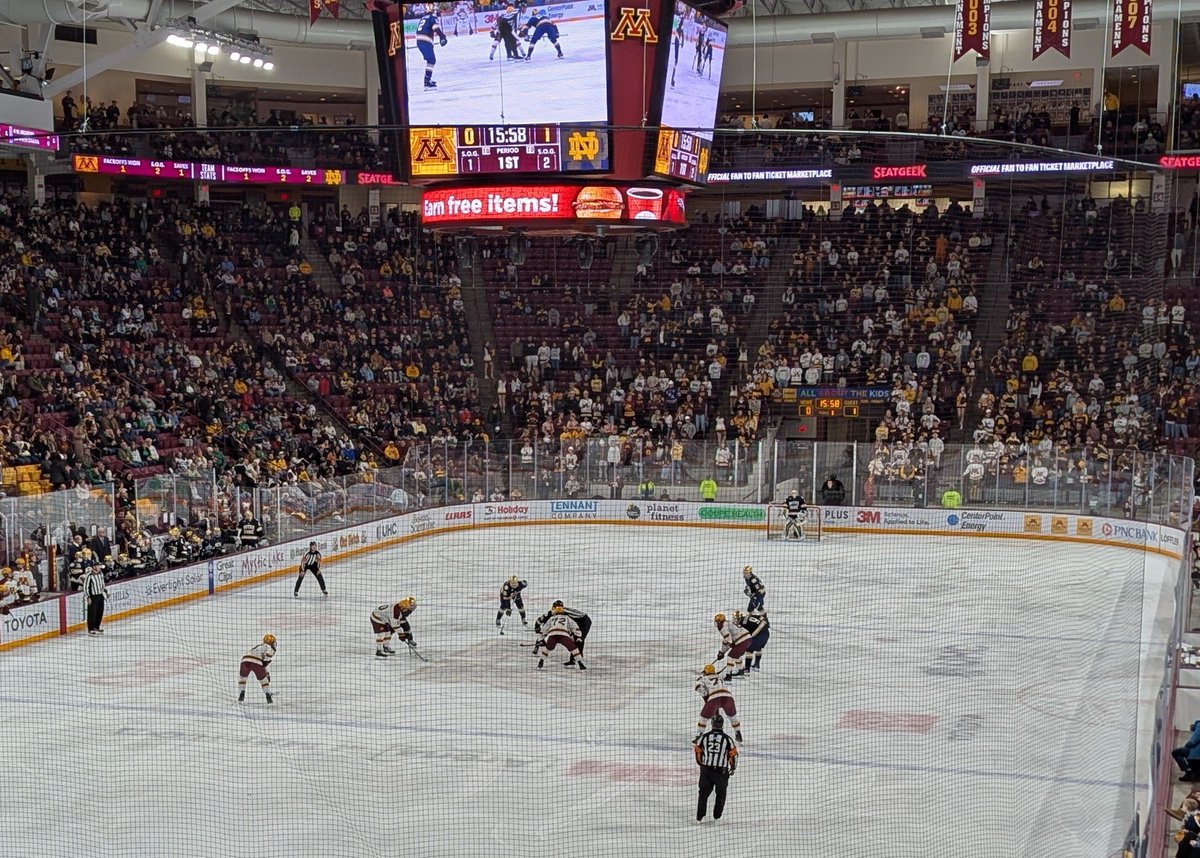 ND Hockey is back in the Twin Cities for the Big Ten Tournament!

ND fans can use the following links to get specially priced tickets and cheer on the Irish when they face the Gophers Friday and Saturday night! 

Friday: fevo-enterprise.com/event/Notredam…
Saturday: fevo-enterprise.com/event/Notredam…