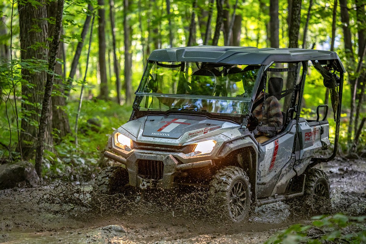 Get ready for adventure right from the showroom. Introducing the all-new 2025 Honda Pioneer 1000-5P Trail Special Edition that is loaded with pre-installed factory accessories including a Warn winch, custom sound system, special edition aluminum rims and more!