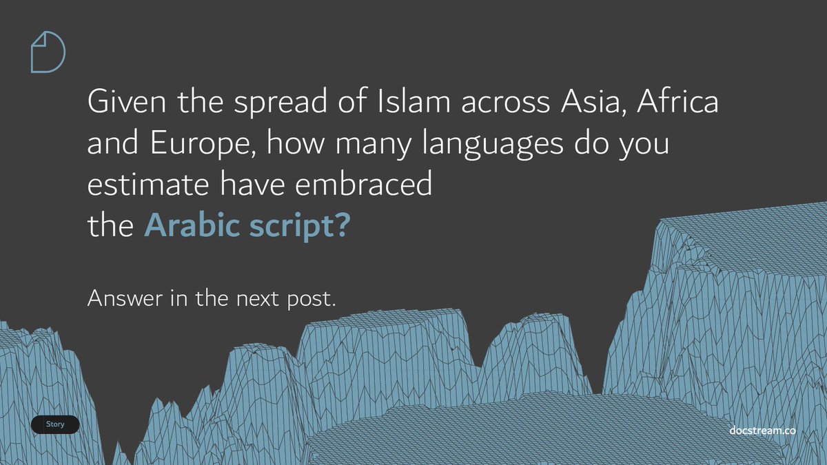 docstream_co's tweet image. Few calligraphies go international. How many languages do you think Arabic has influenced? 🌍✍️ 

#Linguistics #WritingSystems #ArabicScript #LanguageHistory #DocStreamStory