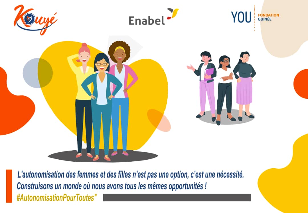 L'autonomisation des femmes et des filles n'est pas une option, c'est une nécessité ! ✊ 
Ensemble, construisons un monde où chacun.e a les mêmes opportunités. 🌍 #AutonomisationPourToutes #Égalité #DroitsDesFemmes
<a href="/enabelenguinee/">Enabel en Guinée 🇬🇳 🇧🇪</a> <a href="/Enabel_Belgium/">Enabel</a> <a href="/CentreOdas/">Centre ODAS</a> <a href="/IpasFrancophone/">Ipas Afrique Francophone</a>