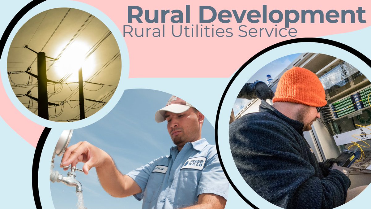 RD's Rural Utilities Service provides critical infrastructure &amp; improvements to rural communities. These include water, waste, electric, &amp; telecommunications services. These services help expand economic opportunities and improve life in rural America! rd.usda.gov/about-rd/agenc…