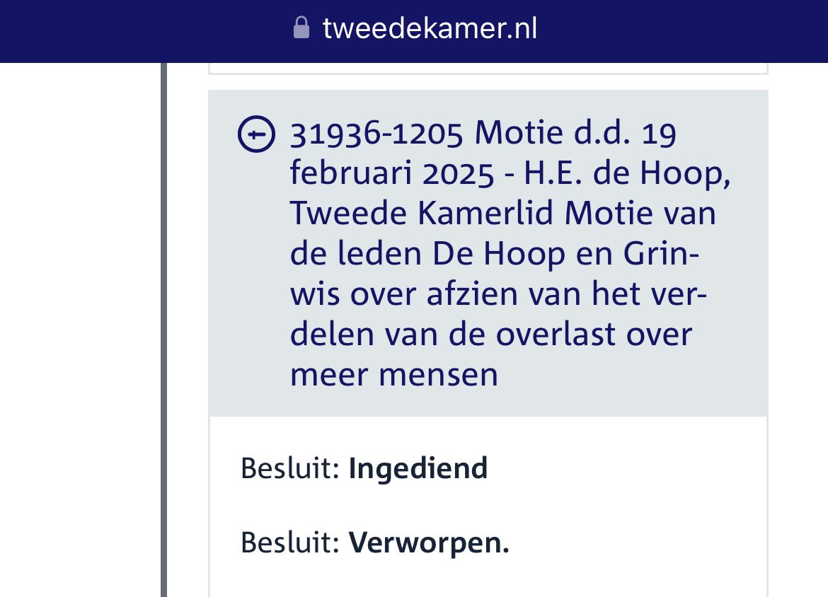 Dat méér mensen last krijgen van geluidsoverlast van #Schiphol vindt de kamer ook al geen probleem.