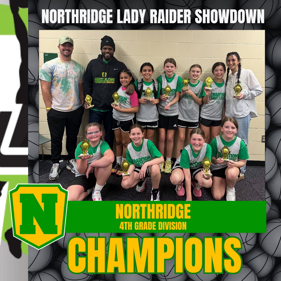 Club1 Challenge Champions! 

Congratulations to Northridge on winning the 4th Grade Division of the Club1 Challenge - Northridge Lady Raider Showdown!

🏀 bit.ly/3Orpi9l