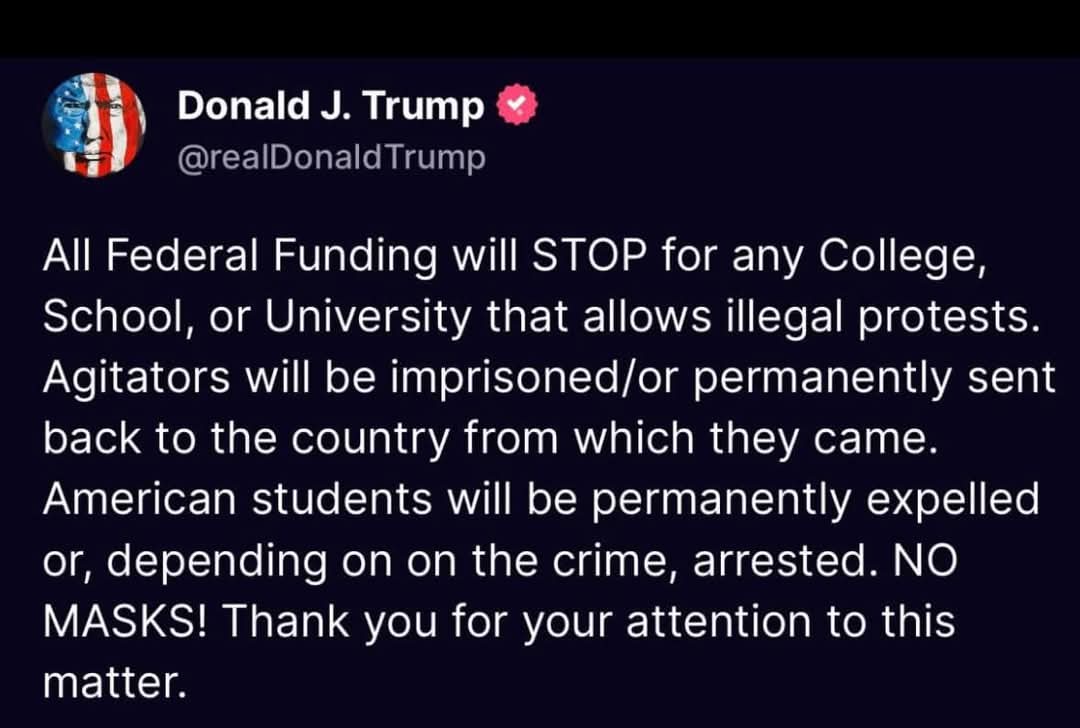 🖕 <a href="/realDonaldTrump/">Donald J. Trump</a> 
BRING IT FAT BOY! 
See what happens. The more you push, the more We The People will join protests &amp; demand our government Representatives to start the impeachment process against you.
