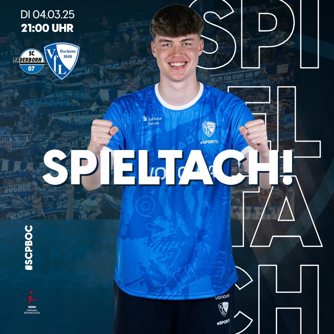 VfL Bochum 1848 eSports-Team (@vfl1848esports) on Twitter photo ๐ฅ๐ฆ๐ฃ๐๐๐๐ง๐๐๐๐ฅ #inneWG!
โข โข โข โข โข โข โข โข โข โข โข โข โข
๐ @scp07_esports
โฐ 21:00 Uhr
๐ @virtualbundesliga
โถ๏ธ 16. Spieltag
๐๏ธ Twitch โก๏ธ VfL1848eSports
#๏ธโฃ #SCPBOC
โโโ
#meinVfL #VfLBochum1848 #Bochum #anneCastroper #VfL1848eSports | <a href="/VfLBochum1848eV/">VfL Bochum 1848</a> ๐ฅ๐ฆ๐ฃ๐๐๐๐ง๐๐๐๐ฅ #inneWG!
โข โข โข โข โข โข โข โข โข โข โข โข โข
๐ @scp07_esports
โฐ 21:00 Uhr
๐ @virtualbundesliga
โถ๏ธ 16. Spieltag
๐๏ธ Twitch โก๏ธ VfL1848eSports
#๏ธโฃ #SCPBOC
โโโ
#meinVfL #VfLBochum1848 #Bochum #anneCastroper #VfL1848eSports | <a href="/VfLBochum1848eV/">VfL Bochum 1848</a>