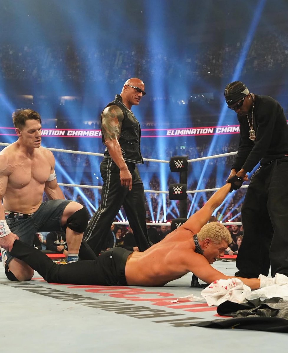 WrestlingWCC's tweet photo. “I’m already hooked. I’m about to build a ring in all the cribs. I’m coming back 100 pounds bigger”

— Travis Scott after Elimination Chamber https://t.co/PhhZSO3SHU
