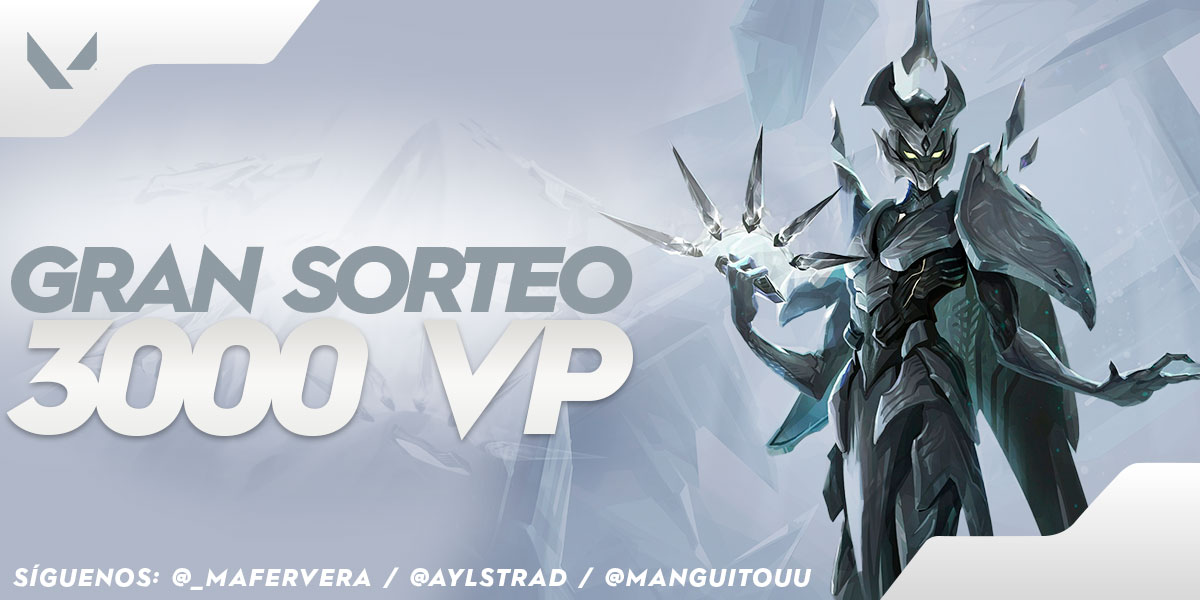 Cansad@ de no tener Radianita? 😮‍💨
Harto de que tus compas te presuman sus skins?😠
Hasta la M... de no tener un cuchillo de pase chido??😖

Participa por uno de los 3 premios de 1000 VP que tenemos para ti!

📋 Requisitos: 
🔻Sigue a <a href="/_MaferVera/">Mafer Vera🍓✨️</a>, <a href="/Aylstrad/">AJMX Ayala</a> y <a href="/manguitouu/">KNI Manguitouu</a> 
🔻Like y