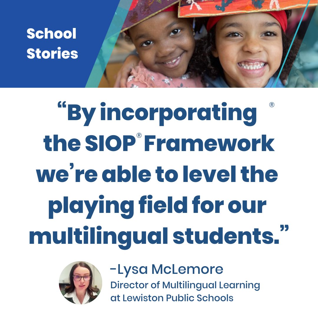 SavvasLearning's tweet image. Looking for a teaching model to help support multilingual learners in a gen-ed setting? In this latest School Story, we learn about how educators at Lewiston Public Schools are supporting not just their #MLLs, but all learners with the @SIOPModel: ow.ly/JB3q50VaxUl