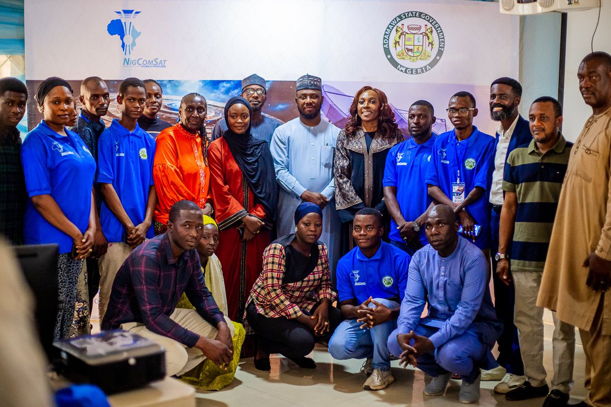 NigComSat1R's tweet photo. A special appreciation to our esteemed judges – Sadiq Ahmed Bello, Sumayya Sabo and Modi Bakari –and to our Panellists: Dr. @hammajam, Dr. Idrissa Abubakar, Dr. Bamanga Ribadu and @ZahraIdries for their expertise in evaluating these innovative solutions.

#NIGCOMSAT #SpaceTech https://t.co/5s6NMJZMlP