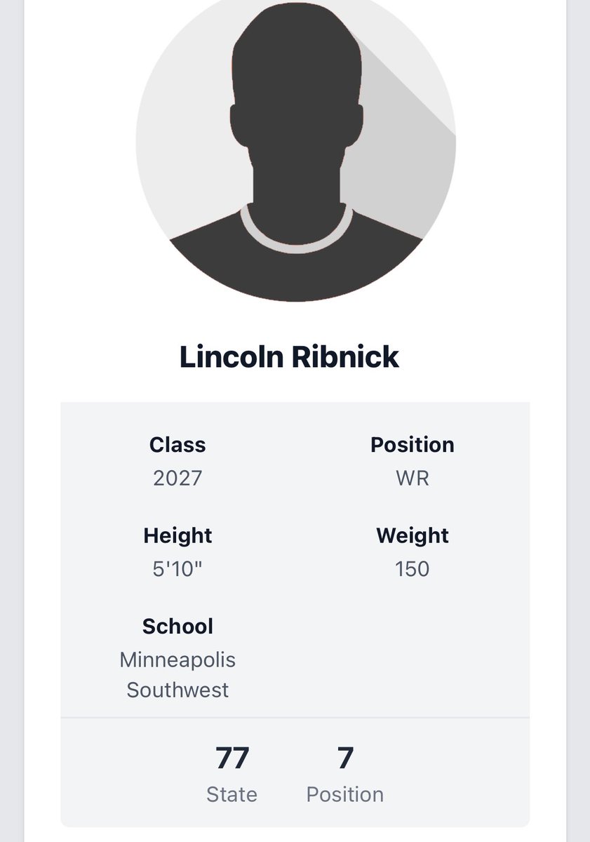 Lincoln Ribnick ‘27 (@lincolnribnick1) on Twitter photo Thanks <a href="/PrepRedzoneMN/">Prep Redzone Minnesota</a> for the ranking📈📈📈only up from here
<a href="/TNTACADEMY1/">TNTACADEMYSP</a> <a href="/QuadriBusari/">Coach Q</a> <a href="/LakersFootball1/">Lakers Football</a> Thanks <a href="/PrepRedzoneMN/">Prep Redzone Minnesota</a> for the ranking📈📈📈only up from here
<a href="/TNTACADEMY1/">TNTACADEMYSP</a> <a href="/QuadriBusari/">Coach Q</a> <a href="/LakersFootball1/">Lakers Football</a>
