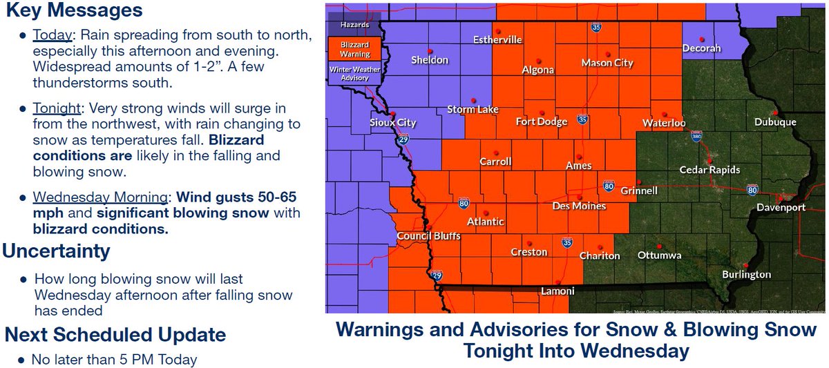 If you can avoid driving tomorrow, do. If u must drive, use caution. Stopping, starting &amp; acceleration are all affected when the roads are wet or covered with snow, slush &amp; ice. Travel with a full tank of gas &amp; stay in your car if u should enter the ditch or have a crash.