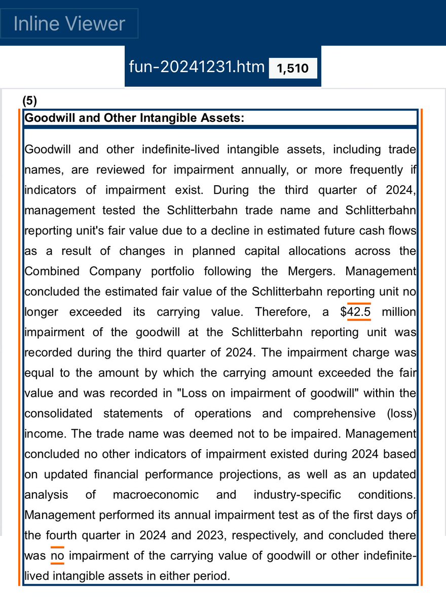TheNickSutton's tweet image. Something interesting in the Six Flags Annual Report. Looks like Schlitterbahn was set to receive some capital improvements, but as a result of the merger, will not be.