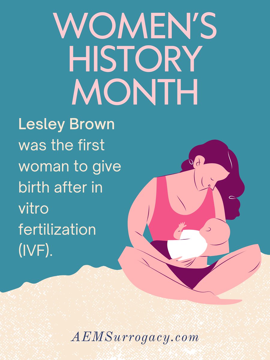 Women's History Month is a time to honor the contributions of women throughout history. Let's celebrate those who have pioneered our way through #infertility!

Lesley Brown was the first woman to give birth after #ivf!

#invitro #firstivfbaby #infertility #WomensHistoryMonth