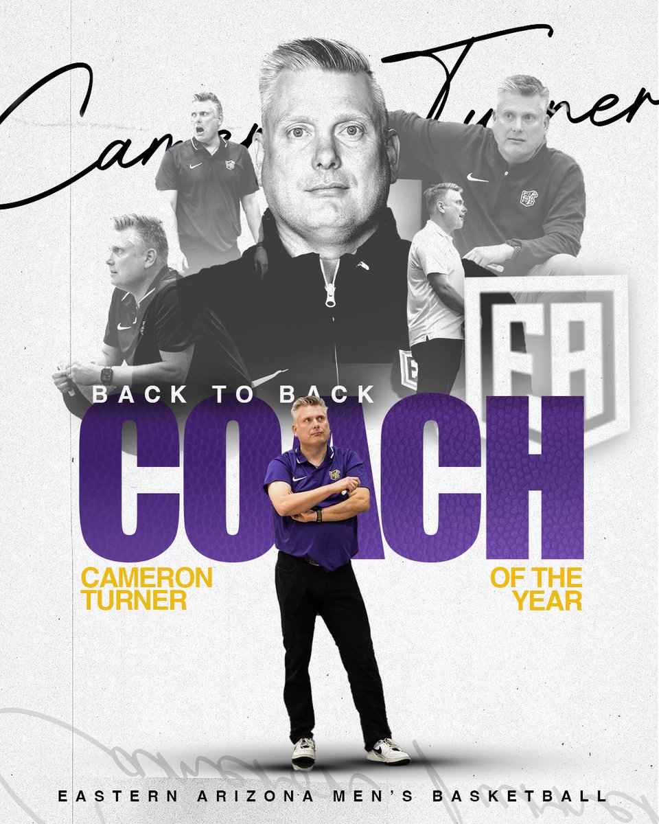 Congrats to <a href="/coach_turner11/">coach_turner13</a> on winning Back 2 Back ACCAC Coach of the Year awards! #MonstersMoveOn💜💛🤍