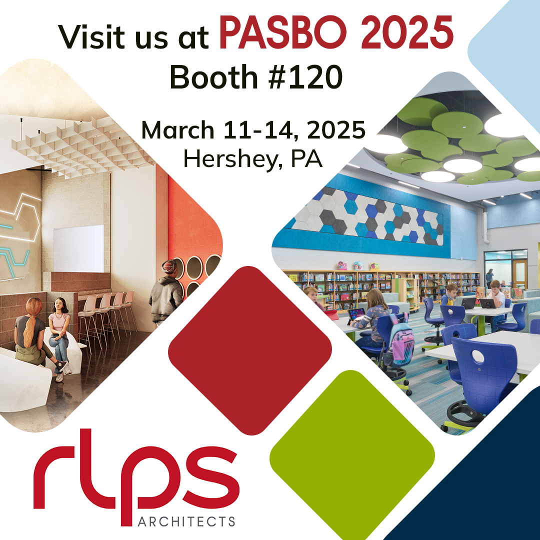 The 2025 <a href="/pasbo_org/">PASBO</a> Annual Conference is March 11-14 at the Hershey Lodge. You'll find RLPS at Booth #120. Drop by and say hello! #pasbo2025 #k12architecture
