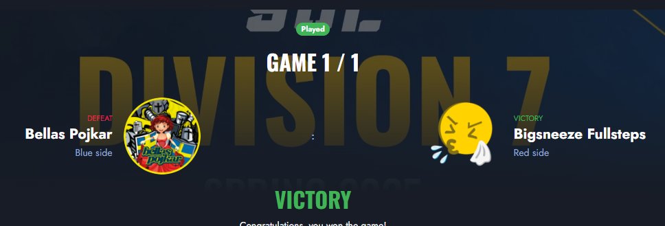 Första matchen vunnen mot Bellas Pojkar, nu inväntas Game 2💪