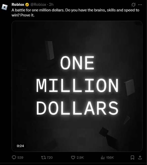 V3n0mGl1_YT's tweet image. ROBLOX IS GIVING AWAY 1 MILLIONS USD😱??? How does this work is it only +18? #roblox #robloxevent #robloxmega #robux