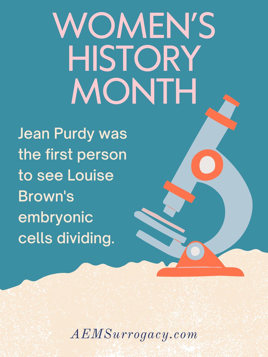 #WomensHistoryMonth is a time to honor the contributions of women throughout history. Let's celebrate those who have pioneered our way through #infertility!
Jean Purdy was the first person to see embryonic cells dividing in Louise Brown!

#invitro #firstivfbaby #jeanpurdy