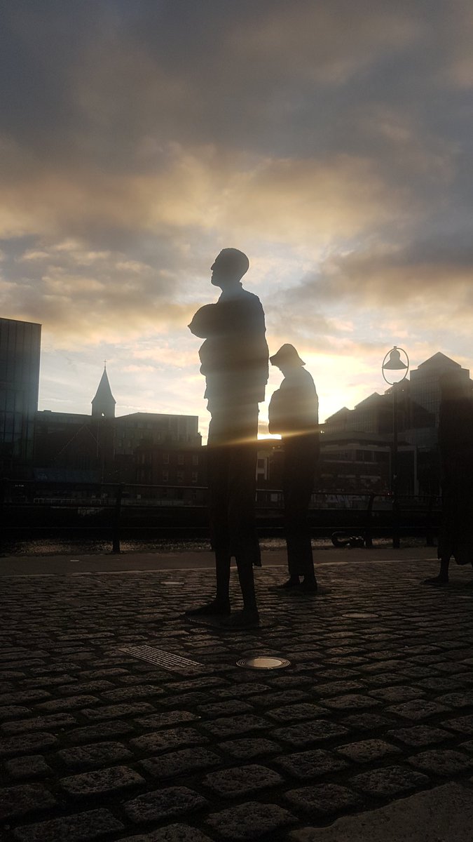 <a href="/TheSneakyLens/">thesneakylens</a> <a href="/AMLaCassePhoto/">Alan LaCasse</a> Rowan Gillespie's 'Famine' figures at sunset, Dublin.