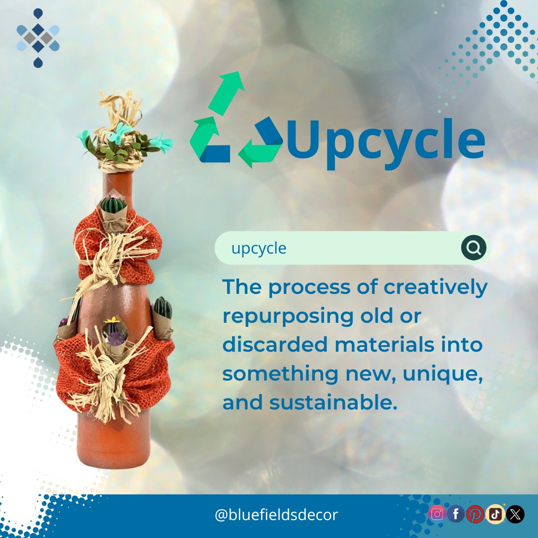 BluefieldsDecor's tweet image. Giving new life to the old! 🌱✨ Upcycling isn’t just a trend—it’s a commitment to sustainability, creativity, and a greener future. ♻️💚 #UpcycleWithPurpose #SustainableLiving #BluefieldsDecor