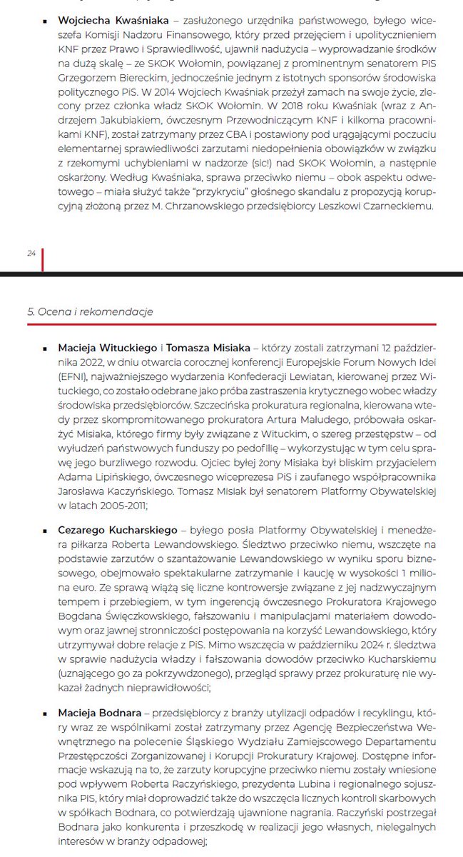 ODFoundation's tweet image. 🧵8/n
Niektóre z najbardziej kontrowersyjnych spraw, które zostały pominięte w dotychczasowym audycie, i mogą być całkowicie poza jego zakresem:

🕴️ Przemysław Krych, inwestor i szef @PL_Cornerstone, który spędził 6 miesięcy za kratkami za odmowę wręczenia łapówki…