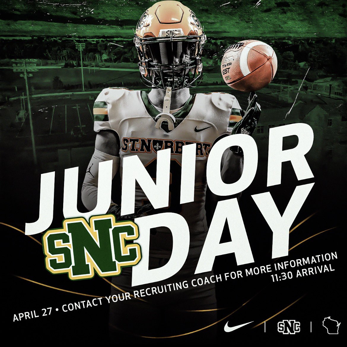 Thanks <a href="/SNCfootball/">St. Norbert Football</a>  for the Junior day invite!