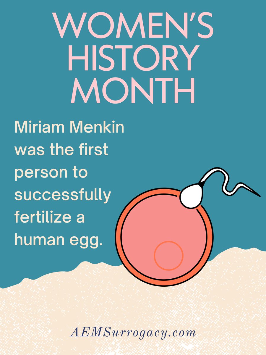 #WomensHistoryMonth is a time to honor the contributions of women throughout history. Let's celebrate those who have pioneered our way through #infertility!

Miriam Menking was the first person to successfully fertilize a human egg! 
#ivf #miriammenkin #embryo #womeninhistory