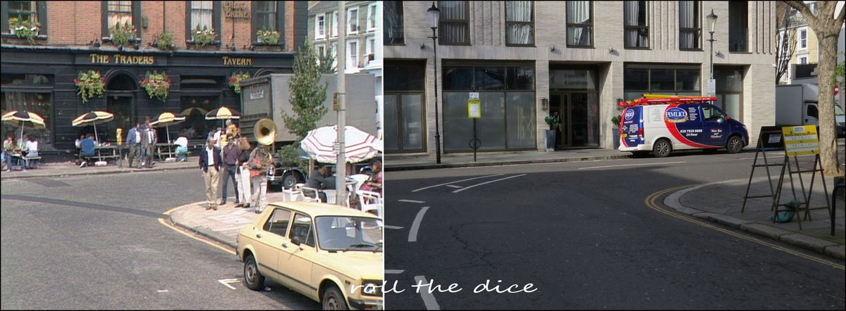 RobbsKurt's tweet image. #TheBill Location`1989-2025 Finally Tracked Down After Years Russell Road From The Bill Episode Zigzag As Tosh Lines And Dashwood Cross Over Outside The Former Kensington Tavern Pub Now Sadly Demolished Since About 2014