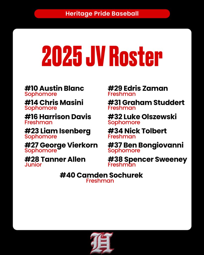 We’re proud to announce our Varsity and JV rosters for the start of the 2025 season!
