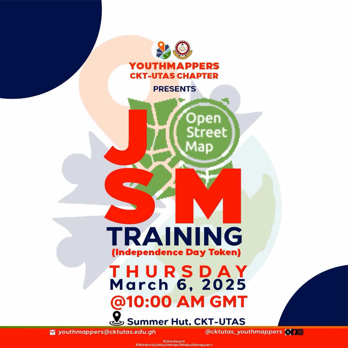 utas_ckt's tweet image. 🌍📍 Join Us for an Exciting JOSM Training! 📍🌍
Hello Mapping Enthusiasts!
#WeDontJustBuildMapsWeBuildMappers