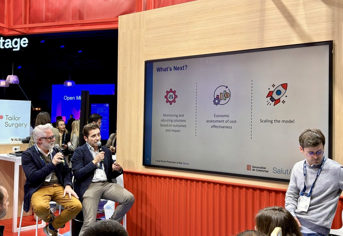 1/2 💻 Bringing Digital Health to Rural Areas! At #MWC2025, <a href="/icscat/">ICS. Generalitat</a>  presents "Local Rural Practices of the Future", a project integrating telemedicine, telemonitoring, #AI , and point-of-care analysis to enhance healthcare access. 🚀🏥 <a href="/primariaicscat/">Atenció Primària i a la Comunitat de l'ICS</a>