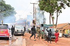 PrinceLusingah's tweet image. We condemn the repression in the Kawempe North by-elections, where militarization and JAT deployment undermine democracy, signaling institutional decay and a failing state. Urgent action is needed to protect electoral integrity and civil liberties.