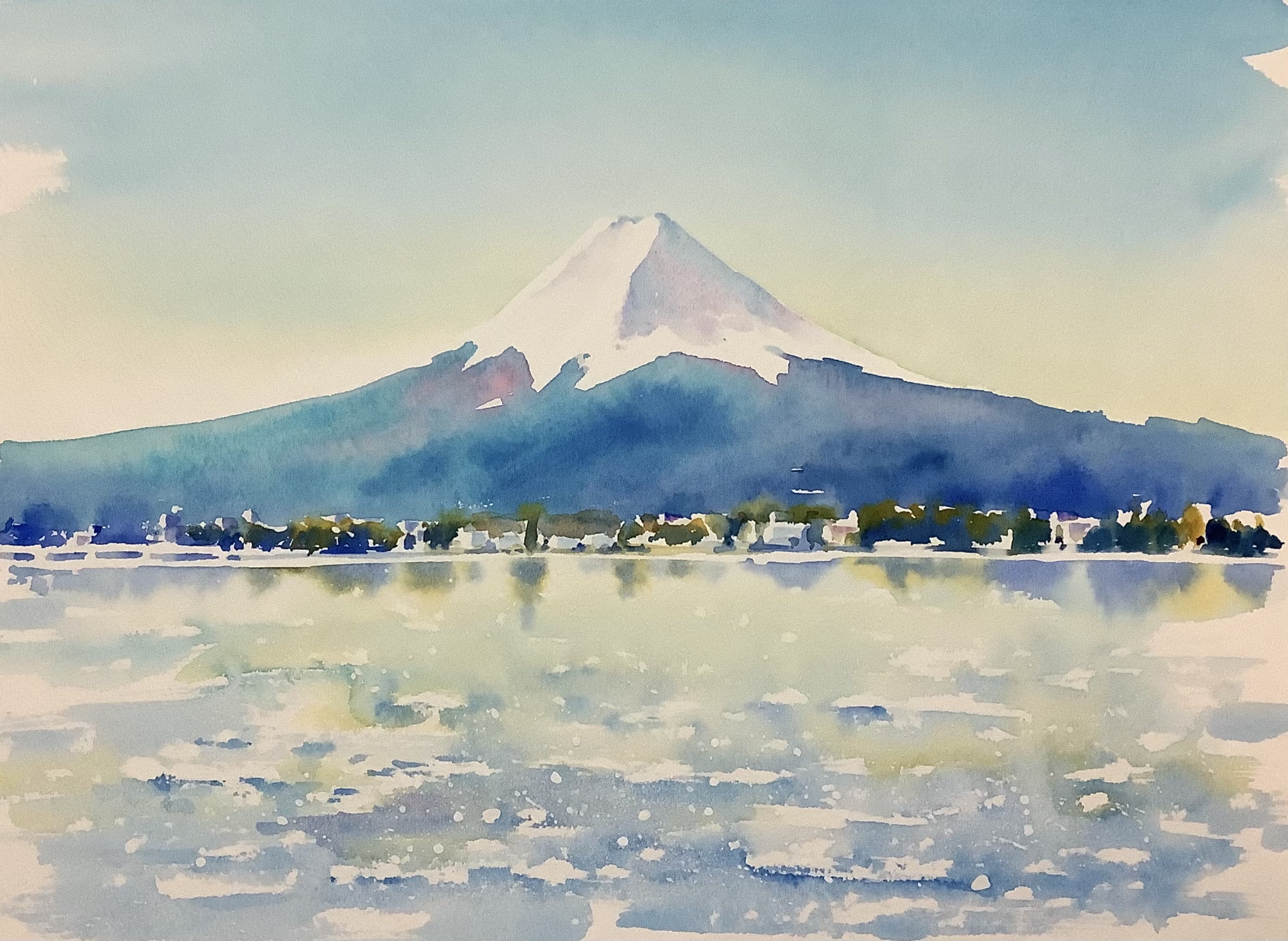 水彩画 小川のせせらぎ 絵画 makochin 通販｜Creema(クリーマ