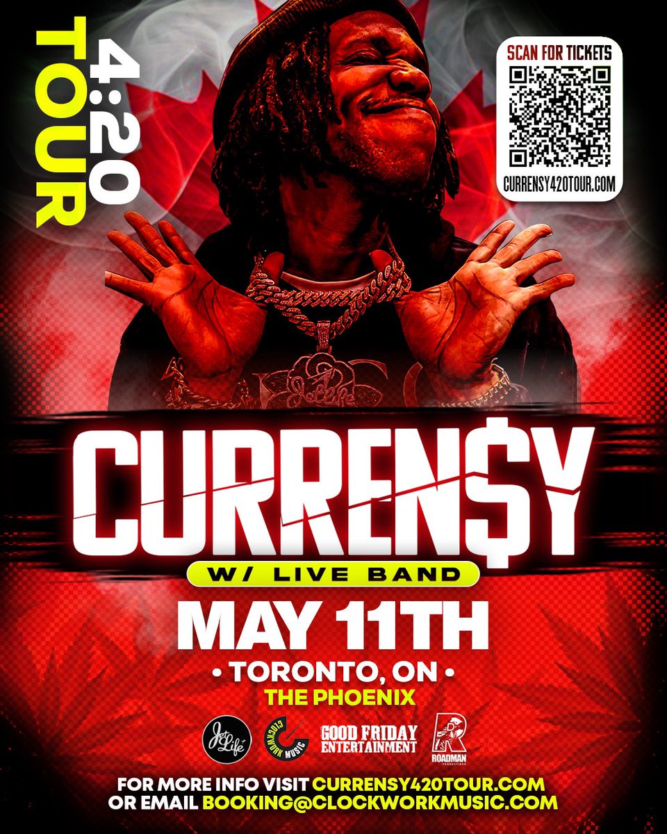 .<a href="/CurrenSy_Spitta/">Spitta</a> 4:20 Tour 5/11/25 Toronto 🇨🇦 <a href="/thephoenixtdot/">The Phoenix</a> <a href="/jdera/">JD Era</a> <a href="/goodfridayent/">Good Friday Ent.</a> Tickets Currensy420tour.com