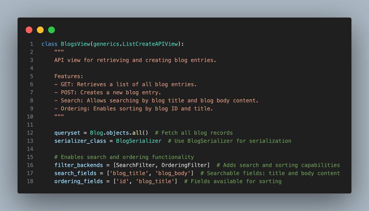 AsileAyuba's tweet image. Day 63 of my 100 Days of Coding Challenge:

Today, I worked with the Ordering Filter in DRF, which allows users to sort API results dynamically.

#100DaysOfCode #DjangoRestFramework #OrderingFilter #APIs #Ecommerce
