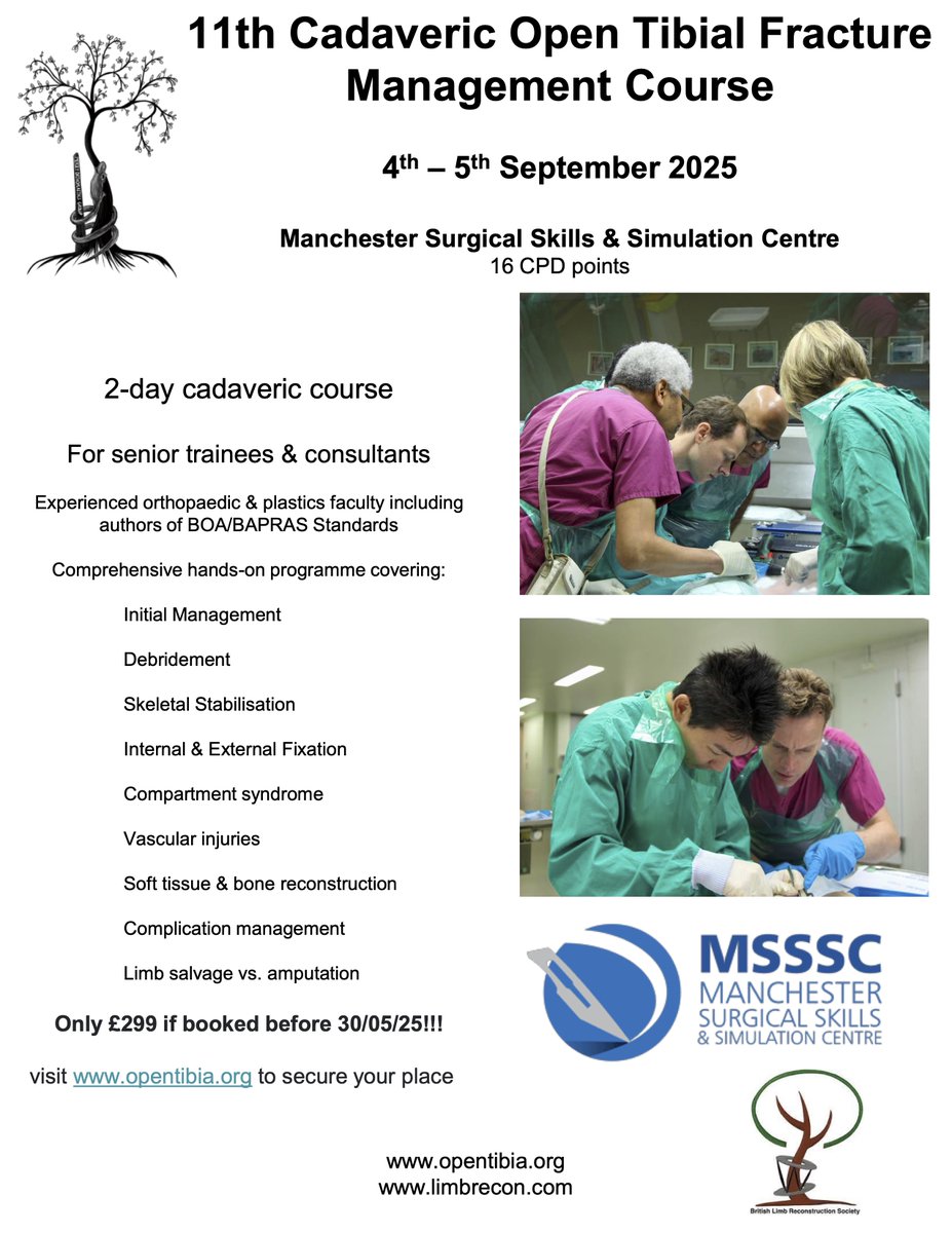 Liverpool Orthopaedic and Trauma Service (@liverpool_ortho) on Twitter photo Get yourself signed up to the best open fracture course in the world! <a href="/limbreconuk/">LimbReconLiverpool</a> <a href="/BritOrthopaedic/">BOA</a> <a href="/LimbRecon/">Brit Limb Recon</a> Get yourself signed up to the best open fracture course in the world! <a href="/limbreconuk/">LimbReconLiverpool</a> <a href="/BritOrthopaedic/">BOA</a> <a href="/LimbRecon/">Brit Limb Recon</a>