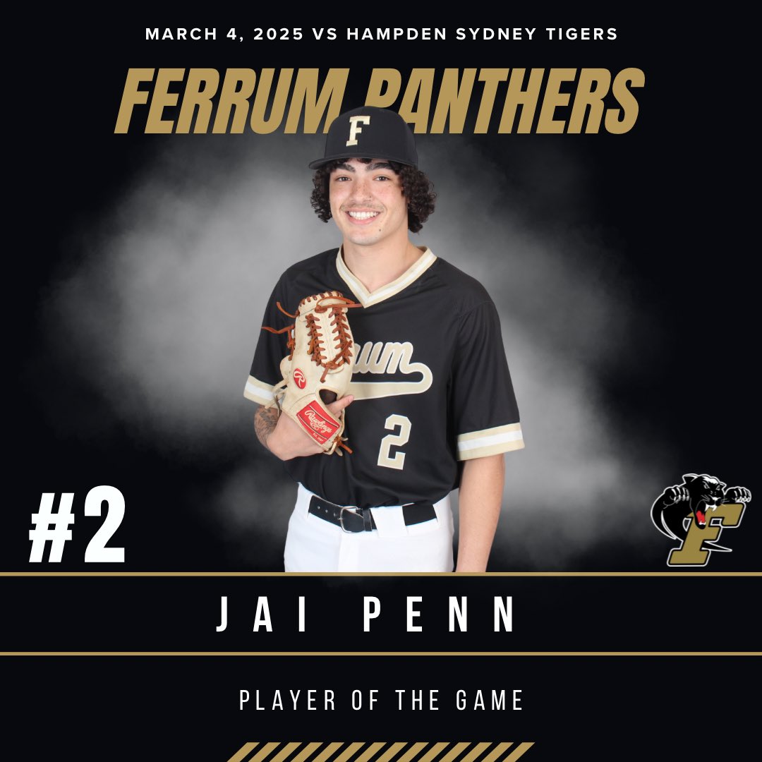 FerrumBsbll's tweet photo. 🔥 Player of the Game 🔥

Jai Penn was lights out in our conference opener! 🎯💪

🖤 5 IP | 1 ER | 6 K | 0 BB | 2 H

Absolute dominance on the mound. Keep dealing, Jai! ⚾🐾 #FerrumBaseball #PantherPride #AceMentality #GameChanger https://t.co/gWRRrLvqpX