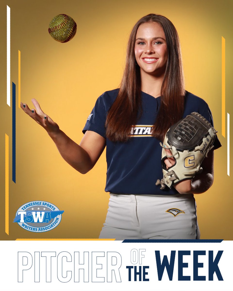 Chattanooga Softball (@gomocssb) on Twitter photo .<a href="/pejagoold7/">Peja Goold</a> named the Tennessee Sports Writers Association Pitcher of the Week after a dominating week of games!!
bit.ly/4i2itrH .<a href="/pejagoold7/">Peja Goold</a> named the Tennessee Sports Writers Association Pitcher of the Week after a dominating week of games!!
bit.ly/4i2itrH