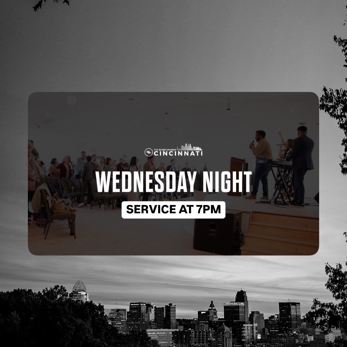 RiverCincinnati's tweet photo. This Wednesday ⛪️ Join us for a powerful night of Worship, Word, and Impact 🙌 

📍503 Clark St. https://t.co/wZBpfoVJ1x