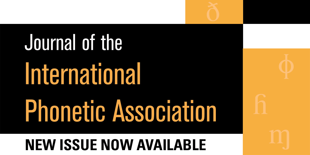 New Issue of Journal of the International Phonetic Association now available
📚 cup.org/3Feofrp

#linguistics <a href="/IPAphonetics/">IPA (International Phonetic Association)</a>