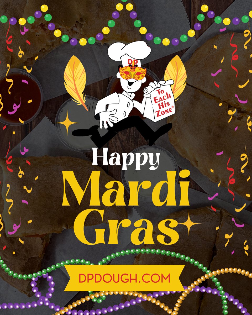 Let the good times roll… into a calzone! 🎭💜💚💛 Celebrate Mardi Gras with bold flavors stuffed to perfection. Order now and feast like royalty!

Order on our app📱 or online at dpdough.com