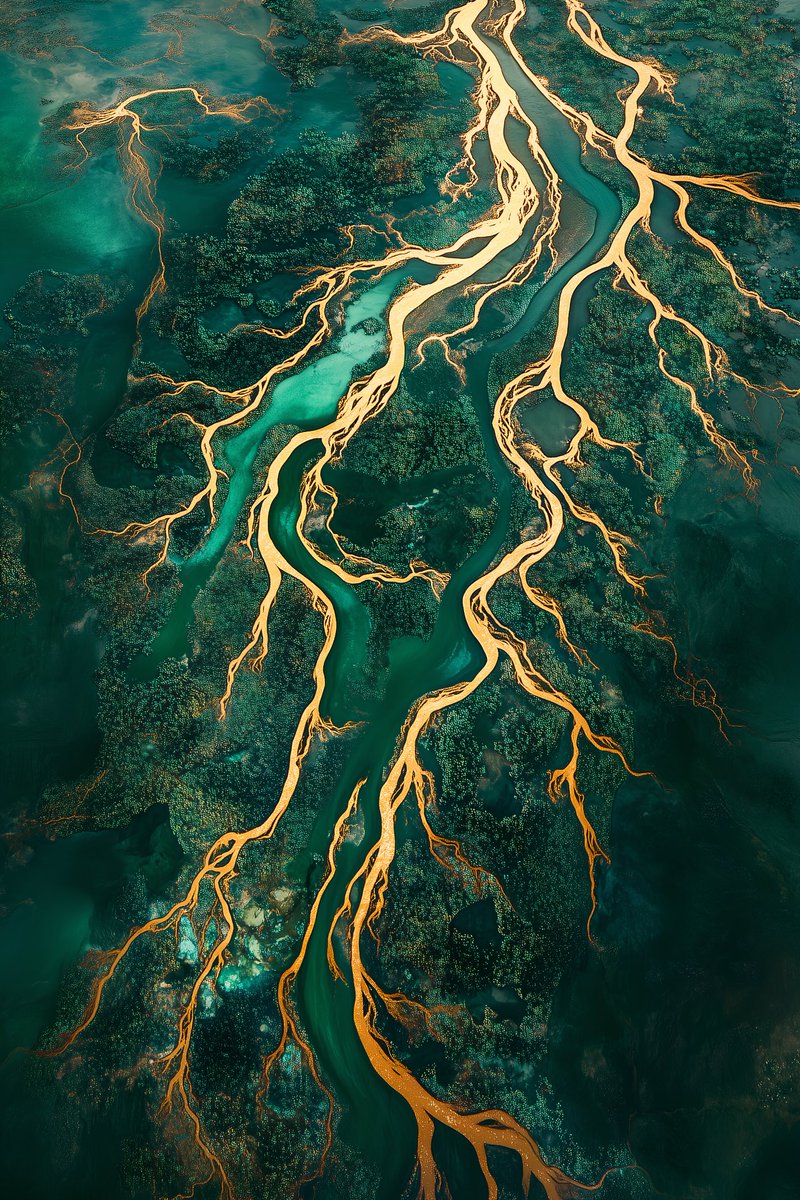 I have just collected "Rivers of Jade" by <a href="/Breznanikova/">Zuzana Breznanikova</a> on <a href="/objktcom/">objkt</a> . Welcome to tezos!