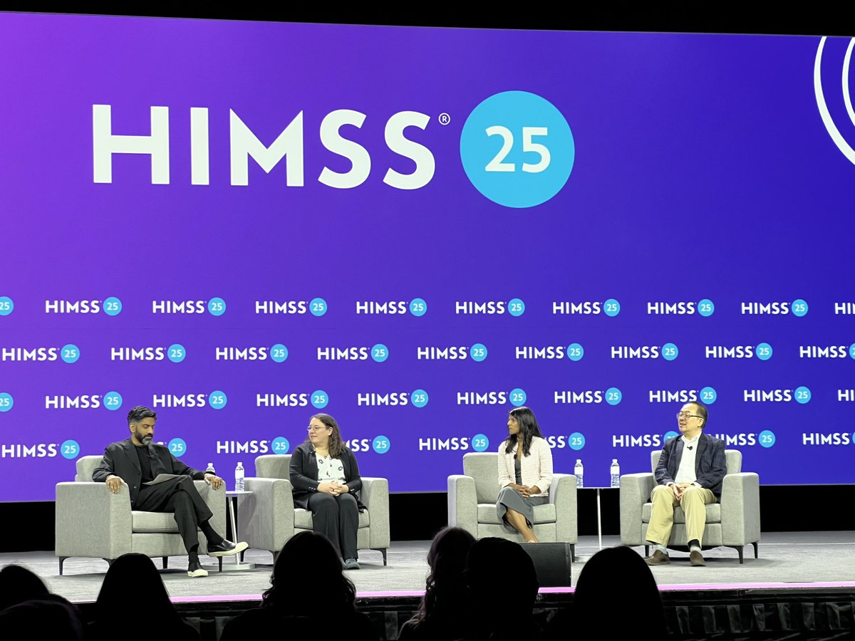 Great insights from leaders from health systems across the US on ambient scribes at scale!

<a href="/ShivdevRao/">Shiv Rao, MD</a> VeenaJones 
rebeccamishuris ericpoon
<a href="/HIMSS/">HIMSS</a>