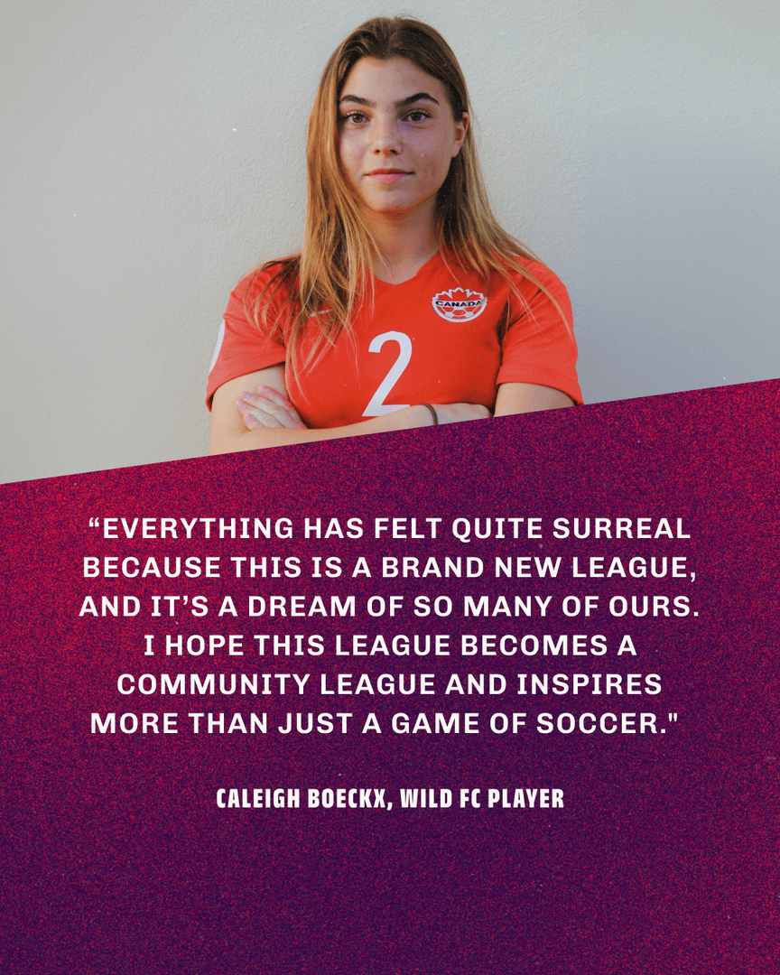 yycwildfc's tweet image. This is what dreams are made of! ⭐️ Hear from our players, @JenayaRobertson, @MeggieDH, @caleighboeckx and @_christiegray, as they share what playing on the Wild means for them! No matter their background, the sport brings them together. 🦉 #YYCWFC #WomenSports