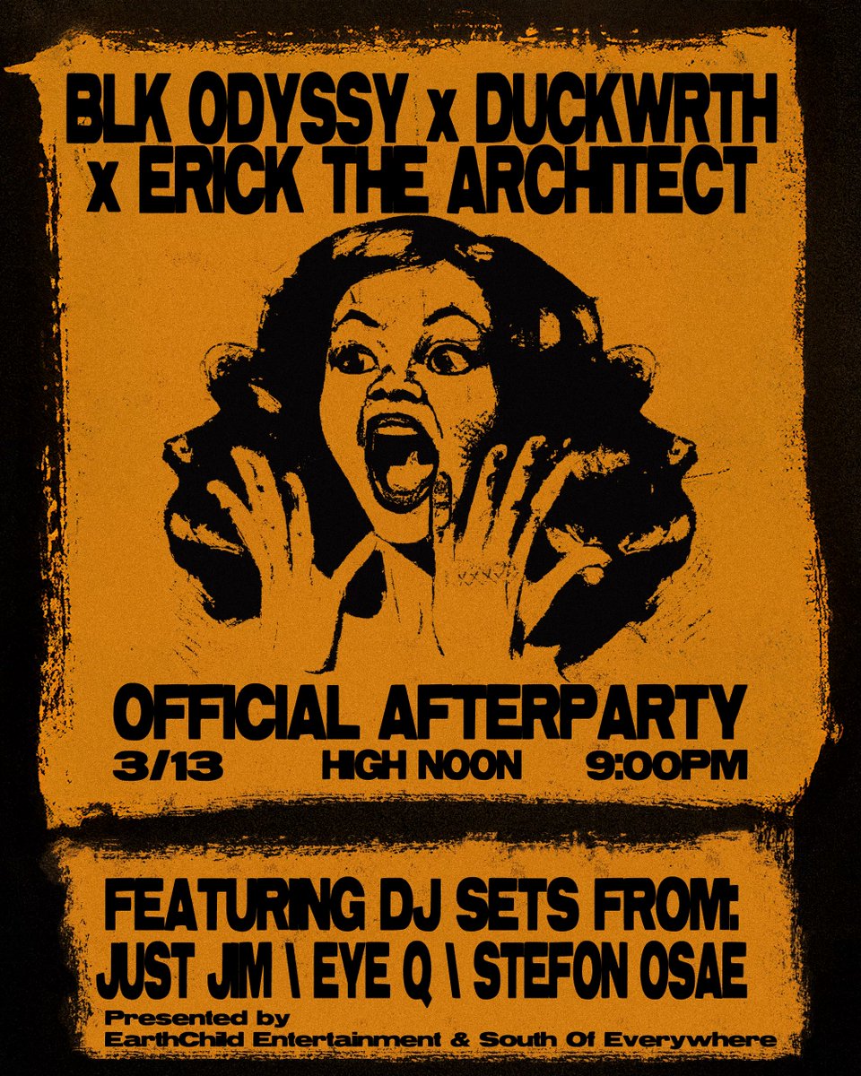 erick the architect (@erickarcelliott) on Twitter photo AUSTIN get ready because i’m coming next week for <a href="/sxsw/">SXSW</a> 🤠🤠🤠
-march 12th FREE show with my brother <a href="/blkodyssy/">B L K O D Y S S Y</a> @empireatx
-march 13th FREE party hosted by me <a href="/blkodyssy/">B L K O D Y S S Y</a> <a href="/DUCKWRTH/">DUCKWRTH</a>
rsvp here: bit.ly/DAWAUnity2025 AUSTIN get ready because i’m coming next week for <a href="/sxsw/">SXSW</a> 🤠🤠🤠
-march 12th FREE show with my brother <a href="/blkodyssy/">B L K O D Y S S Y</a> @empireatx
-march 13th FREE party hosted by me <a href="/blkodyssy/">B L K O D Y S S Y</a> <a href="/DUCKWRTH/">DUCKWRTH</a>
rsvp here: bit.ly/DAWAUnity2025