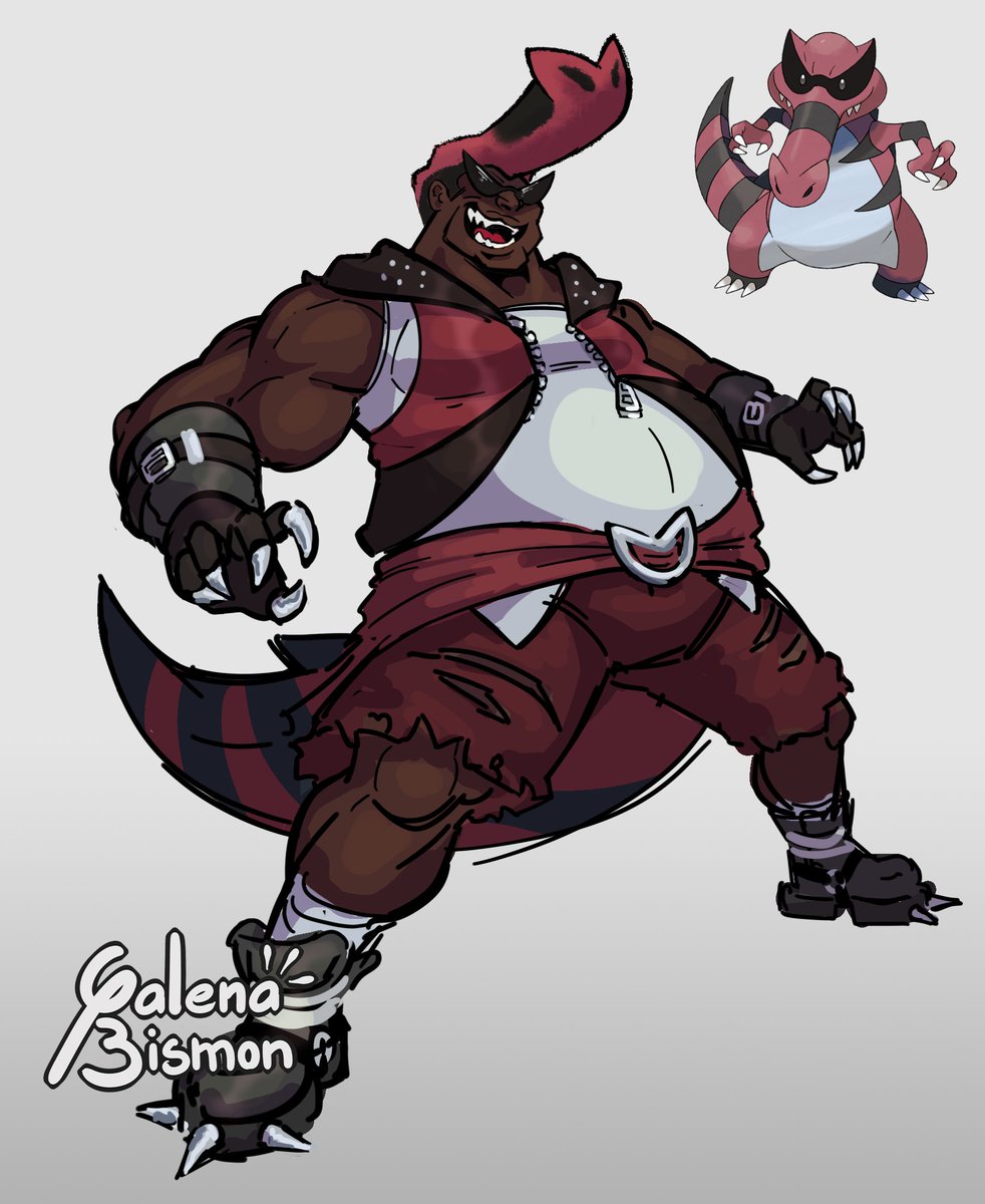 Galena_Bismon's tweet image. Pokegijinka scribbles: Krookodile🐊
#Pokemon #Krookodile