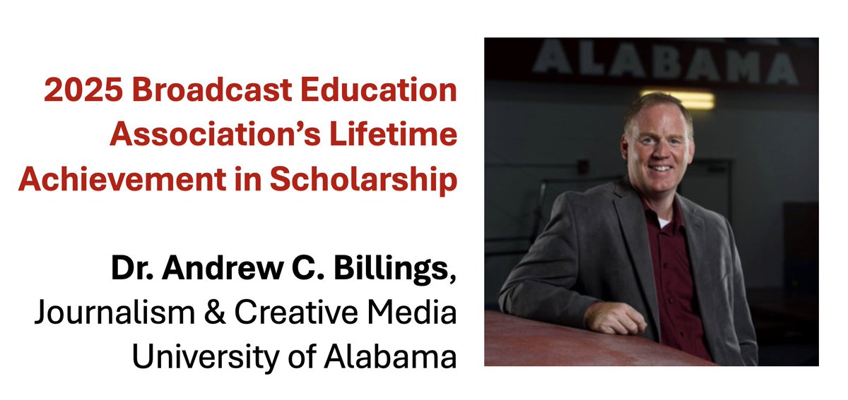 UA JCM (@ua_jcm) on Twitter photo Big news!
BAMA's own Andy Billings won BEA's lifetime achievement award for his outstanding research in sports media and communication.
Congrats Andy!
<a href="/andrewcbillings/">Andy Billings</a> ! <a href="/BEAWebTweets/">beawebtweets</a> <a href="/uaccis/">C&IS</a> Big news!
BAMA's own Andy Billings won BEA's lifetime achievement award for his outstanding research in sports media and communication.
Congrats Andy!
<a href="/andrewcbillings/">Andy Billings</a> ! <a href="/BEAWebTweets/">beawebtweets</a> <a href="/uaccis/">C&IS</a>